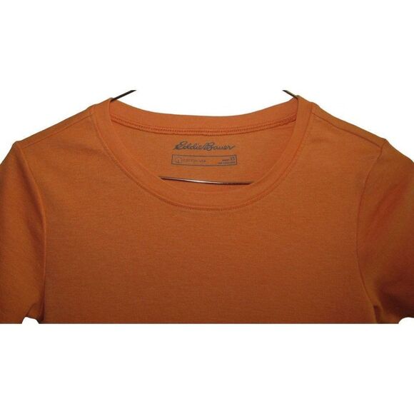Women's Eddie Bauer Favorite Orange Crew Neck Short Sleeve T-Shirt Top XS - Picture 2 of 3
